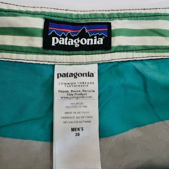 Patagonia striped men’s swim shorts, size 36 - Picture 6 of 6